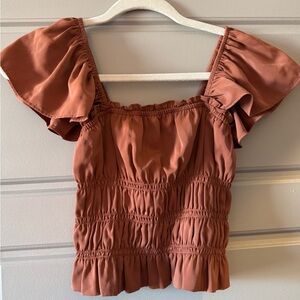 Abercrombie & Fitch Ruffle Sleeve Women's Blouse